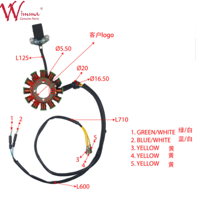 Мотоцикл Магнитный Статор Коуль Статор Comp DY200WOLF Хорошее качество 8 полюса
